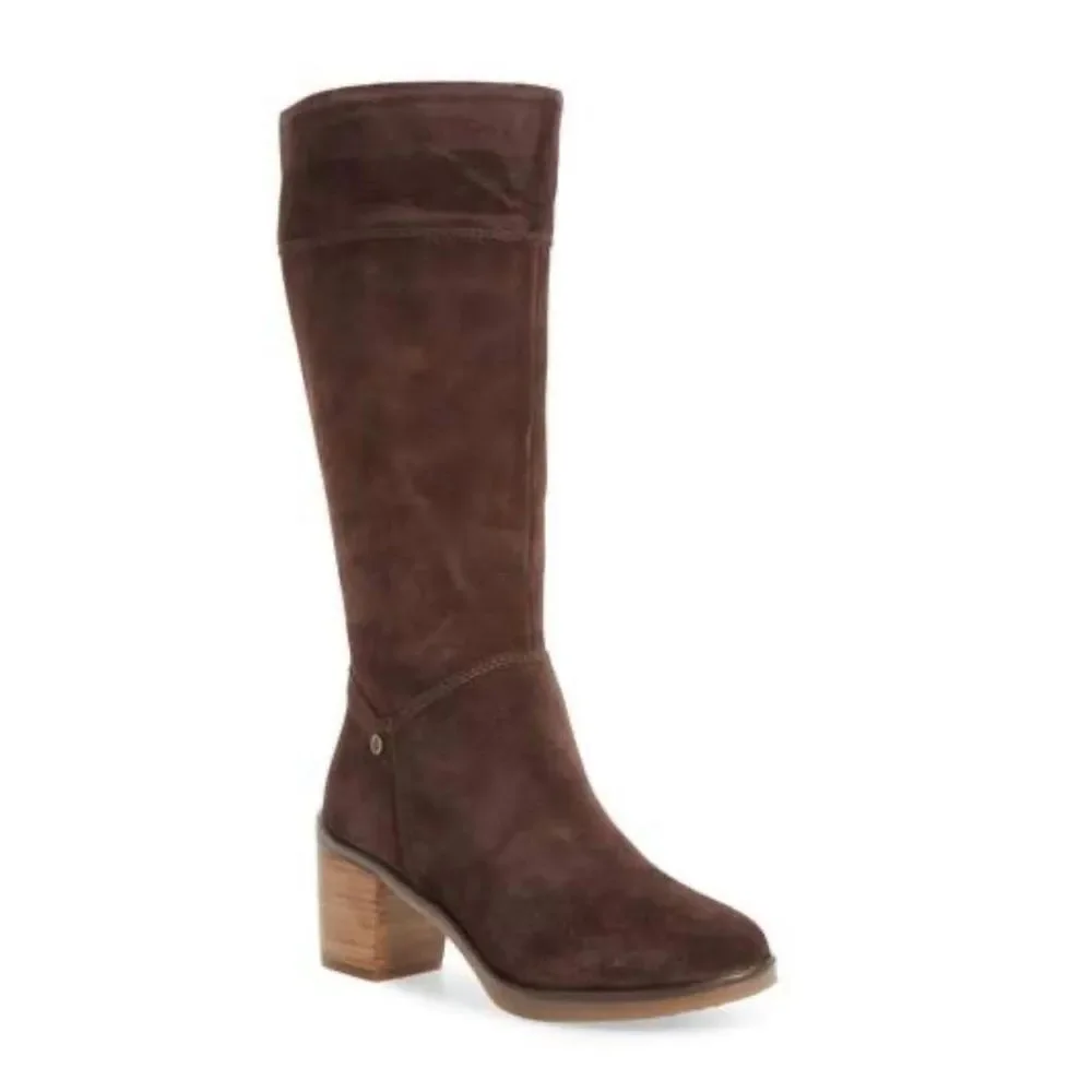 New Hush Puppies Saun Olivia Brown Boots 7.5 - Picture 3 of 12